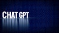 The chat gpt text glow on digital background for technology or it concept 3d rendering